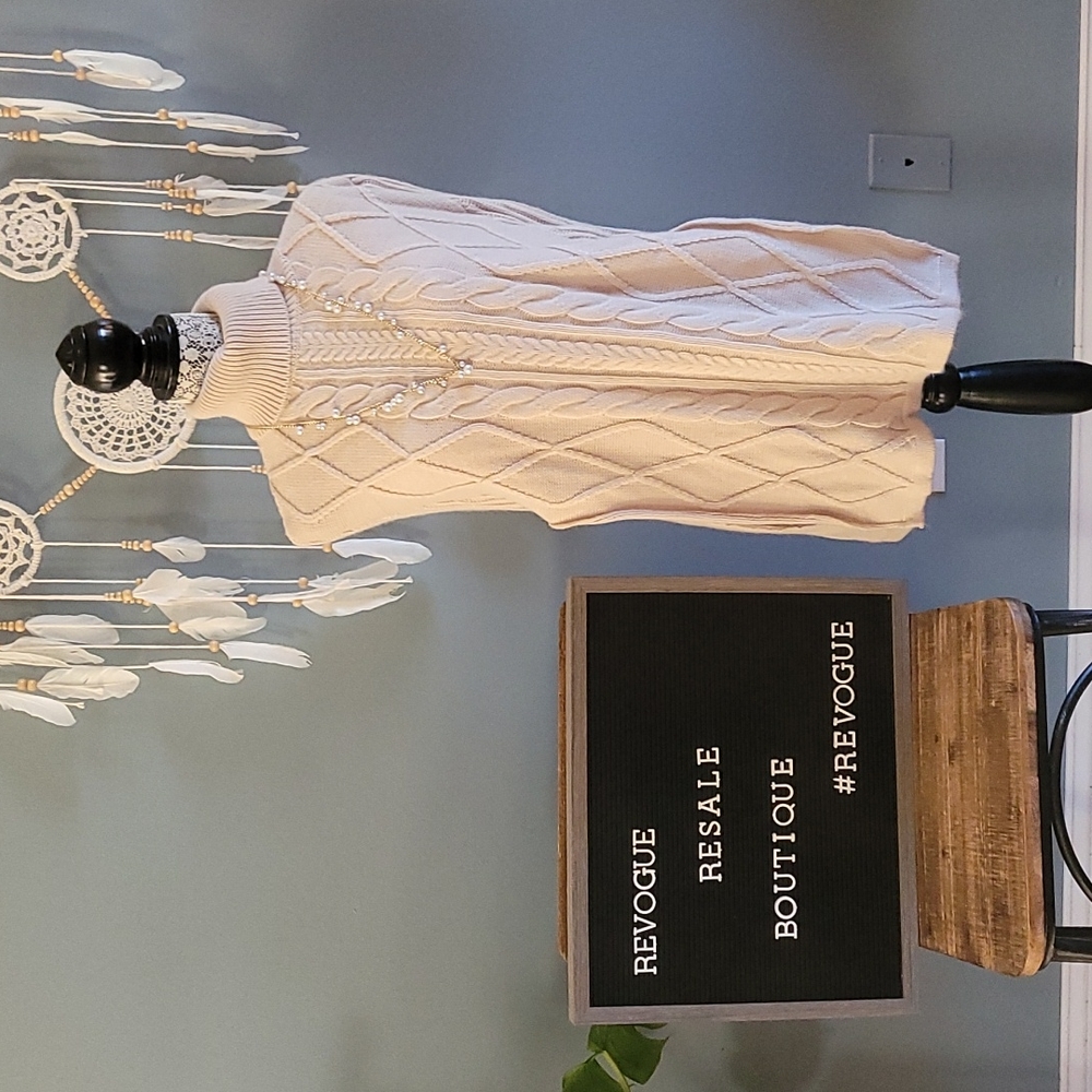 Cable Turtle Neck Tunic Sweater - image 1